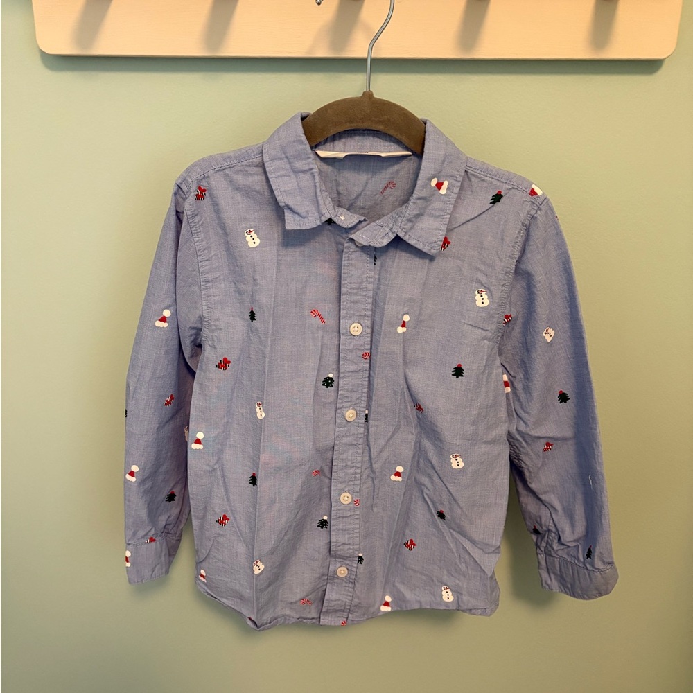 H&M Christmas Button Down Shirt